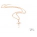 Кръст Колие от 14К  Розово Злато с Диамант  Bloom Jewellery